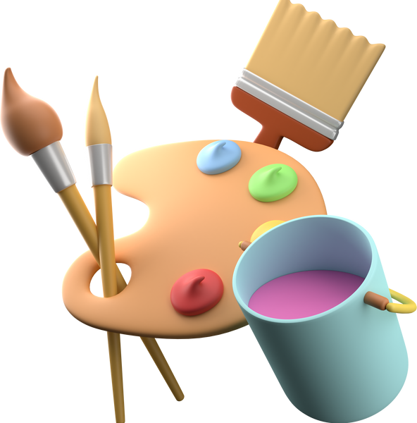 Art Lesson 3D Illustration